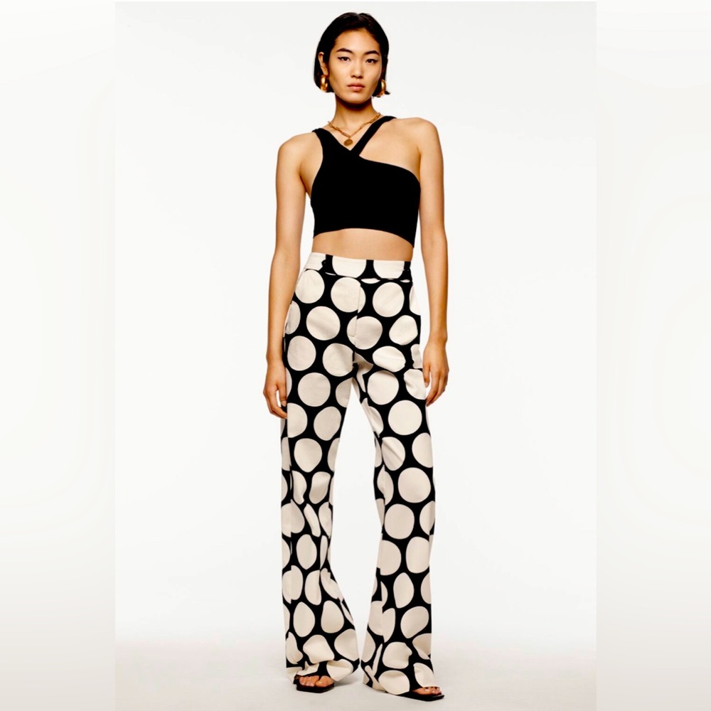 Polka-Dot pants wide-leg trousers